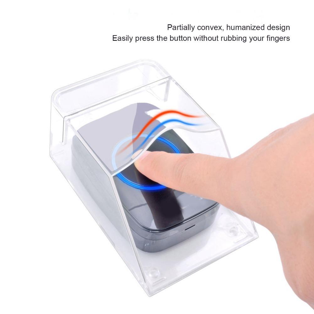 Durable Access Control Rain Cover Transparent Fingerprint Lock Cover Heavy Rain