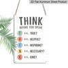 2D Flat Think Before You Speak Colorful Dot Mental Health Metal Sign - 8.0x12.0inch Aluminum Wall Art, Classroom Counselor Office Kindness Decor