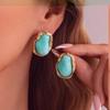 Vintage Colorful Resin Pearl Stud Earrings for Women Elegant Imitation Pearl Irregular Geometric Earrings Jewelry Gifts