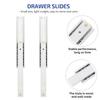 2Pcs Double Direction Miniature Drawer Slides Heavy Duty Extended Cabinet Furniture Cupboard Durable Load Bearing Replacement
