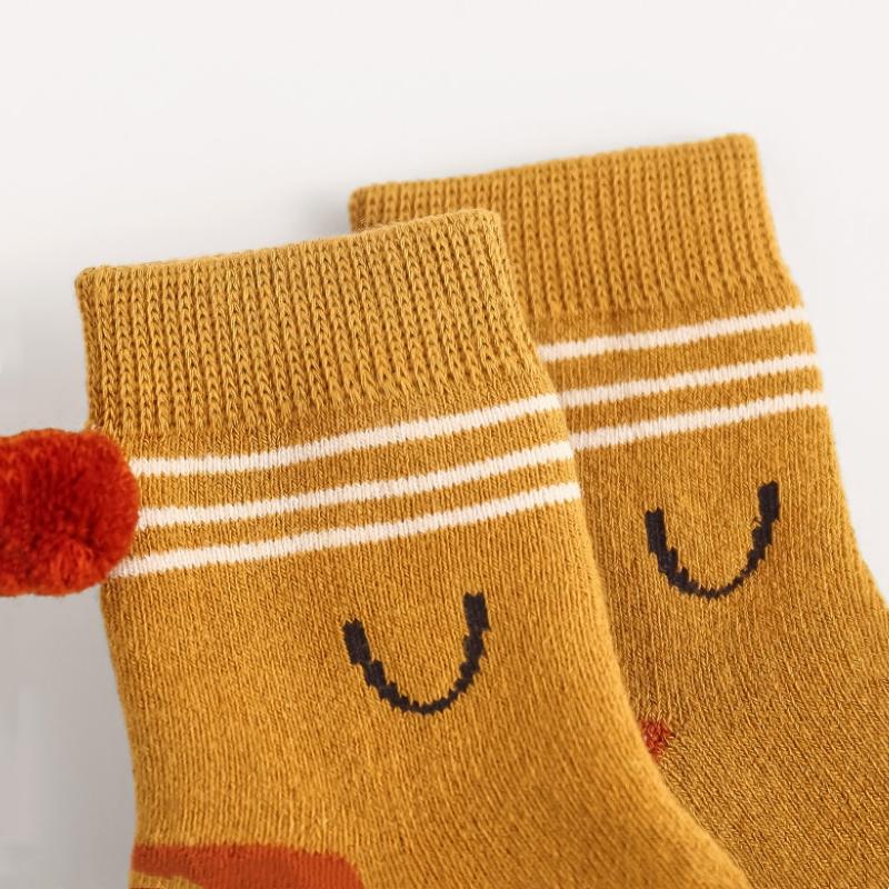 Cartoon Baby Terry Socks Cute Mid Tube Socks Children Warm Stockings 0-3year Kids Infants Spring Autumn Socks