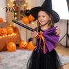 Adjustable Length Witch Broom Animated Halloween Broomstick, Sound Activated Telescope Cosplay Lightweight Festival Prop, Party Costume Accessories