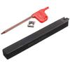 10pcs CCMT060204 Carbide Inserts plus SCMCN1010H06 Lathe Tool Holder 10mm Shank with Easy Blade Replacement Wrench