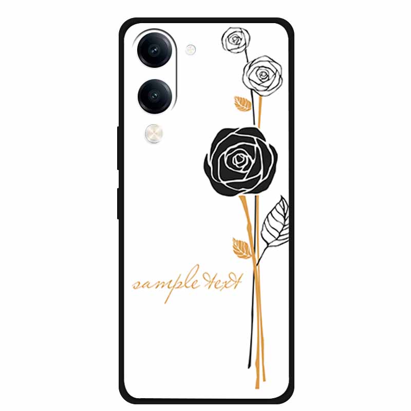 For Vivo Y29S Y29T Y19s GT 3D Cover Soft TPU Silicone Phone Case Funda Y 29S 29T 19s GT 5G Embossed Flower Blossoms Relief Para