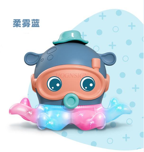 Electric Blowing Ball Octopus Floating Universal Octopus Running Toy While Blowing 1-2 Year Old Baby