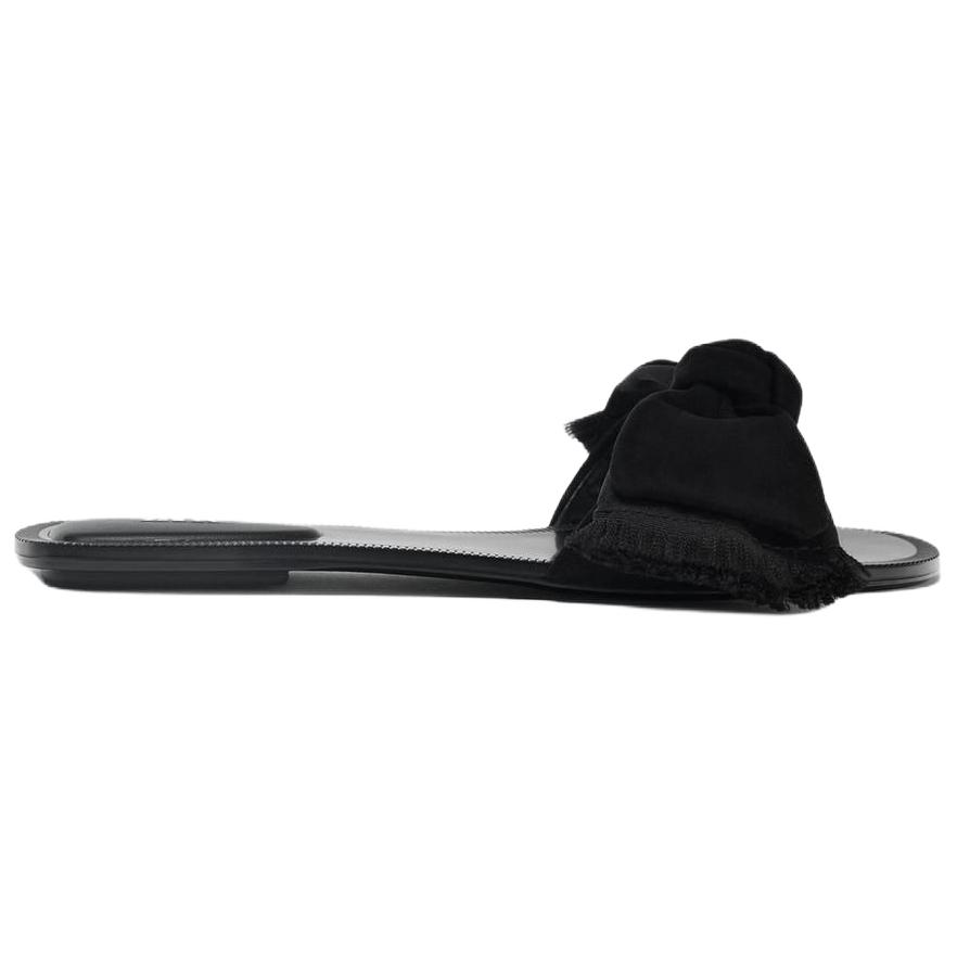 Zara Vintage Comfortable Slide Sandals Women Footwear Black 3618610800