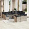 VidaXL Garden Lounge Set with Cushions 14 Pcs, Patio Sofas, Furniture Set, Outdoor Terrace Furniture, Grey 3218462