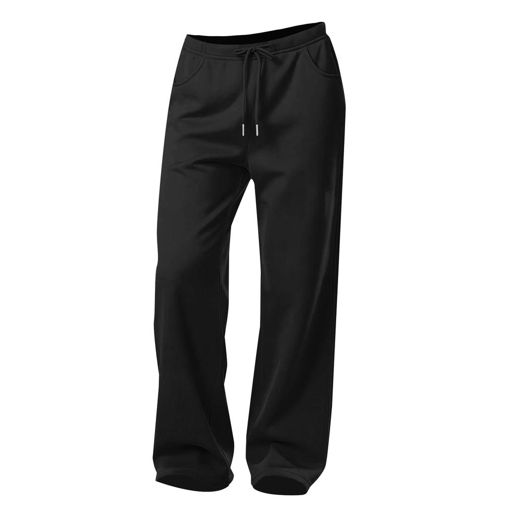 Pantalon Évasé Décontracté à Cordon de Serrage et Taille Élastique pour Femmes Pantalon de Yoga Évasé Confortable