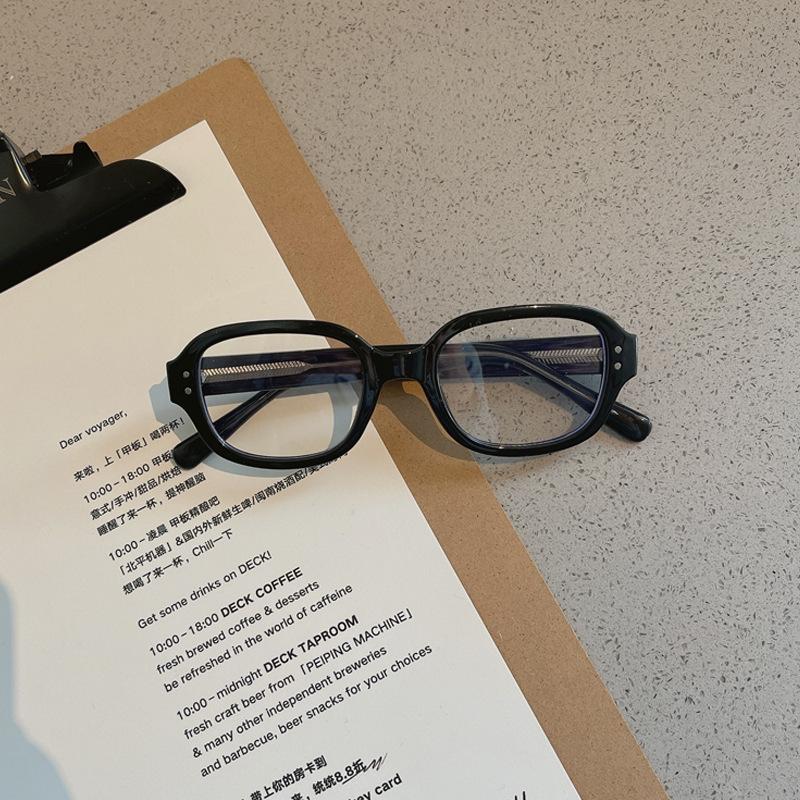 Thick Edged Square Computer Eyeglass Women Men Anti Blue Light Plain Glasses Vintage Colorful Oversized Optical Eyeglasses