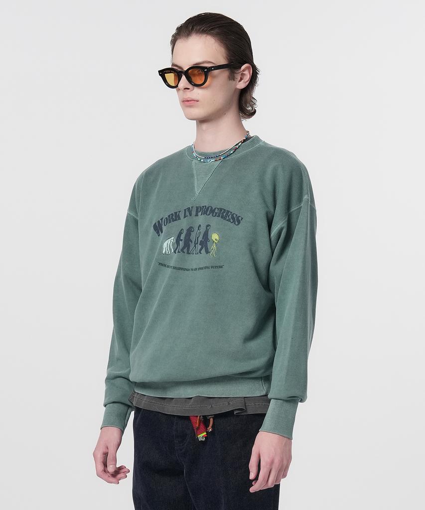 Honguseong Pigment Unit Sweatshirts_Dark Green