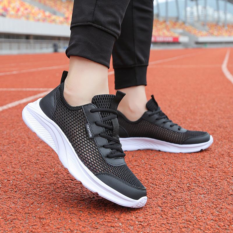 Summer Hollow Mesh Men's Shoes Breathable Thin Casual Sports Shoes Men's Lightweight Soft-soled Travel Mesh Shoes