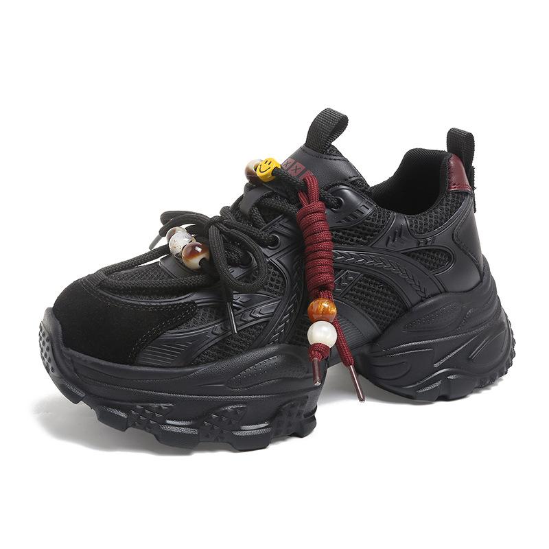 Leather version~ Dad shoes women's 2025 autumn new popular heightening sports shoes casual shoes women's shoes versatile shoes