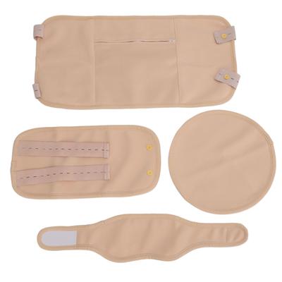 4pcs Castor Oil Pack Wrap Set for Waist Neck Chest Leg Liver Detox Adjustable Button Reusable Soft