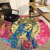 1pc Virgin Mary Print Carpet, Round Non Slip Durable Large Size Office Carpet, Suitable for Office