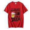 Es ist die schönste Zeit für ein Bier Shirt Herren T-Shirt Weihnachten Bier Druck Tops Damen Kurzarm Oversize Herren Marken T-Shirt