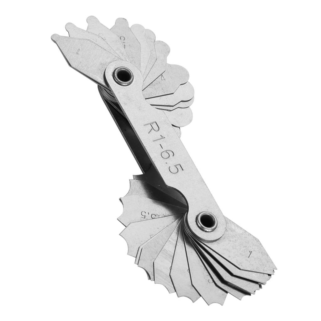 Stainless Steel Radius Fillet Gauge External Internal Concave Convex Measuring Tool (R1-6.5MM)