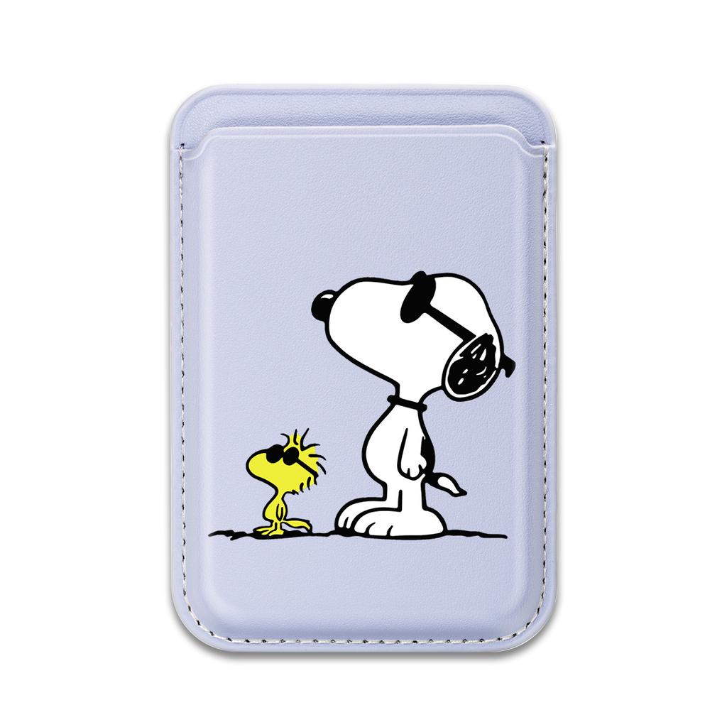 Cute Cartoon Snoopy Peanut Magsafe Wallet Case Leather Magnetic Card Case For iPhone 15 16 14Pro Max Funny Magnetic Snoopy Card