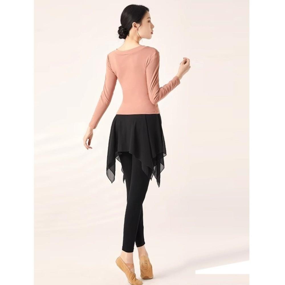 Lightweight Dance Half Skirt Sheer Mesh Latin Dance Skirt Practice Wear Dance Class