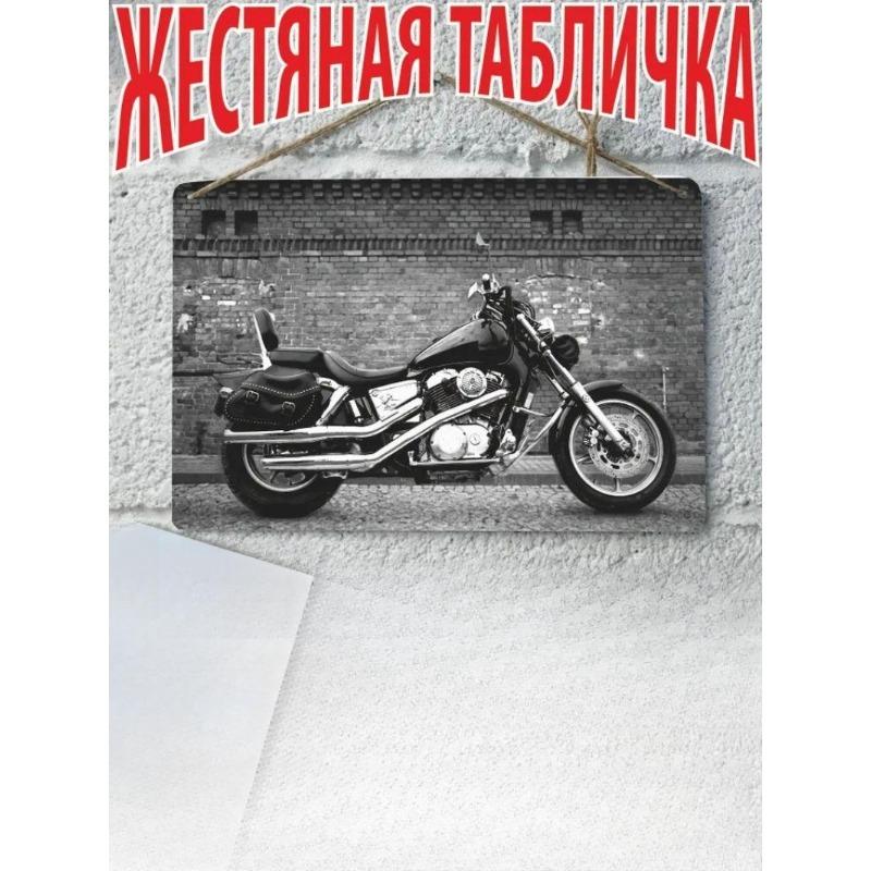 Motorcycle Metal Wall Art 20x30cm, Vintage Bike Decor Plaque