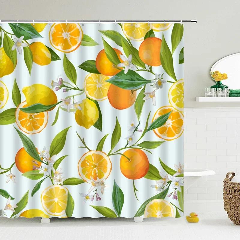 3D Printed Shower Curtains Tree Leaf Flower Plant Bathroom Curtain Waterproof Fabric Curtains Polyester Bath Screen