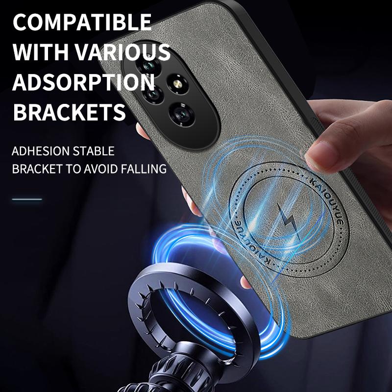 For Honor 200 Pro New Style Magnetic Leather Phone Case For Honor 200 Pro Ultra-Thin Matte Comfortable Shockproof Cover Cases
