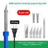 1/3/9/10Pcs Electric Hot Knife Cutter Kit With Soldering Iron For Carving Plastic Vinyl US EU Plug Multipurpose Diy Tool Set
