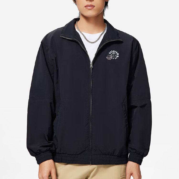 Li Ning China Culture Wonderful Series Sports Lifestyle Water-Resistant Loose Sports Jacket Men Jacket Black AJDS339-3