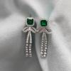 Gica Gema Emerald Earrings With Diamond 925 Sterling Silver Unique Design Romantic Fine Earrings Jewelry Wedding Party Gifts New Trend 40mm
