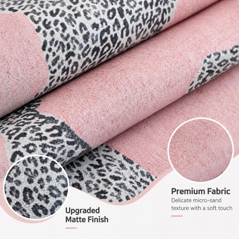 Pink 80CM Makeup Desk Mat Stain-resistant Desktop Decor Pad Office Desk Mat Vanity or Workspace