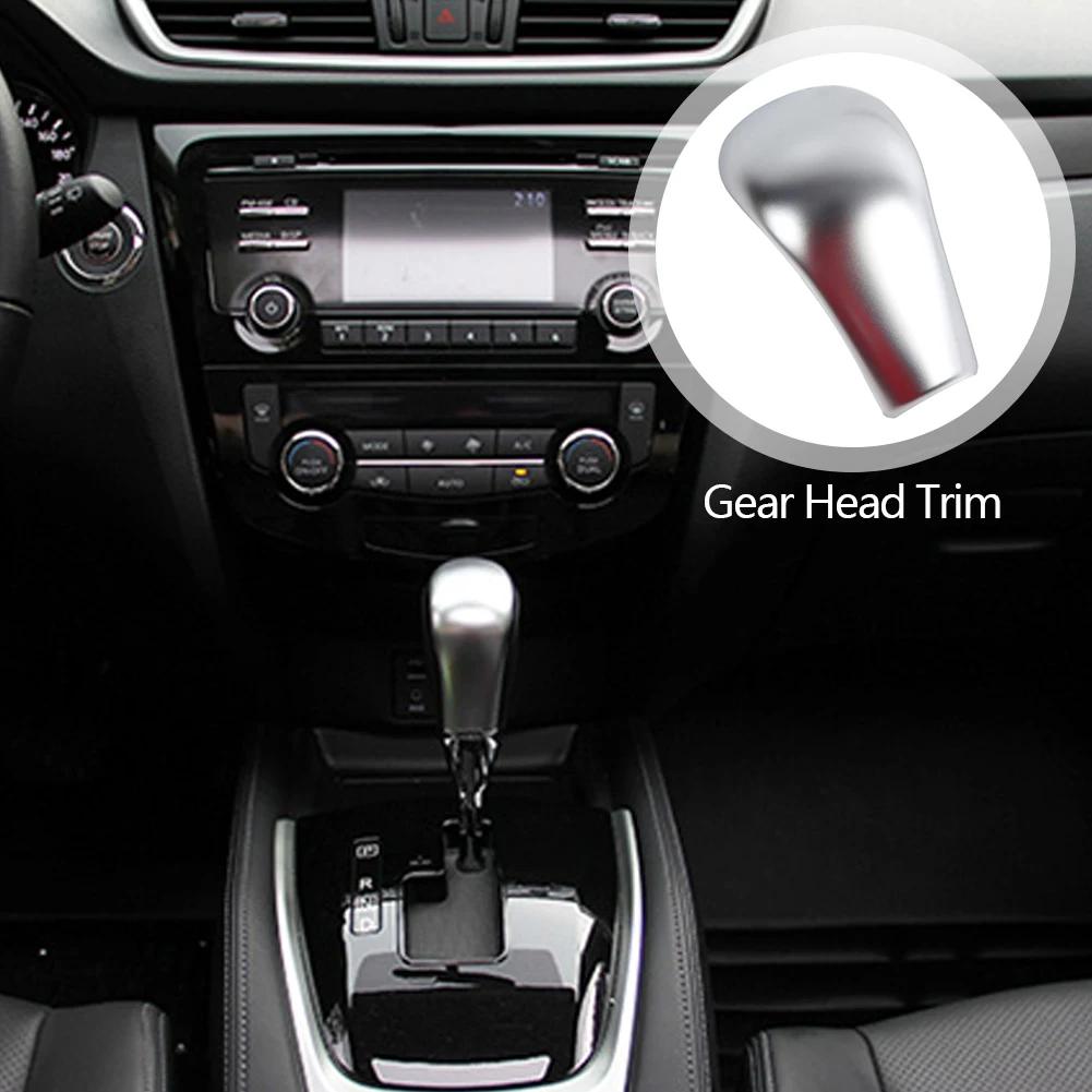 Gear Head Trim for Nissan X-trail XTrail T32 Rogue 2014-2020 Car Gear Head Shift Knob Cover Gear Shift Handle Ball Collars