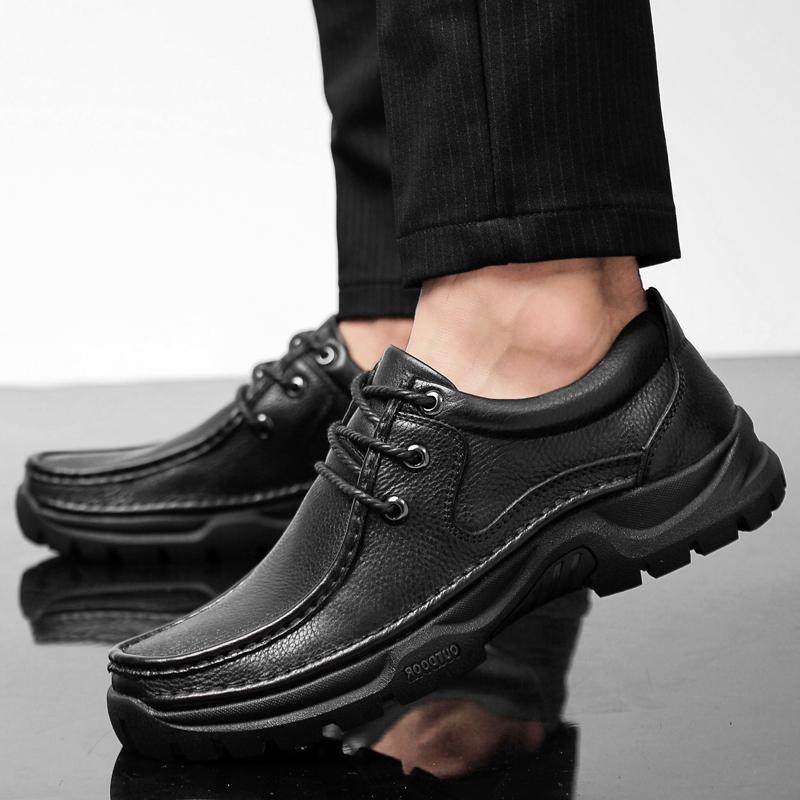 Boty z pravé kůže Muži Móda Pánské Boty Pravá kůže Luxusní Byty Muži Svatba Muži Boty Obchodní boty