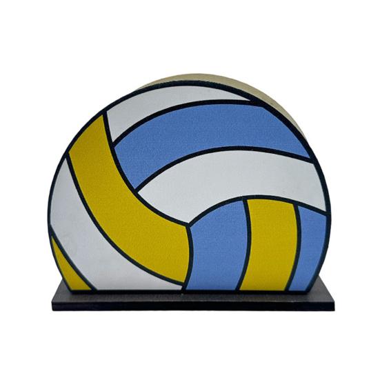 Sports Ball Napkin Freestanding Wooden Tabletop Tissue Holder for Table Napkin Dispenser Towel C