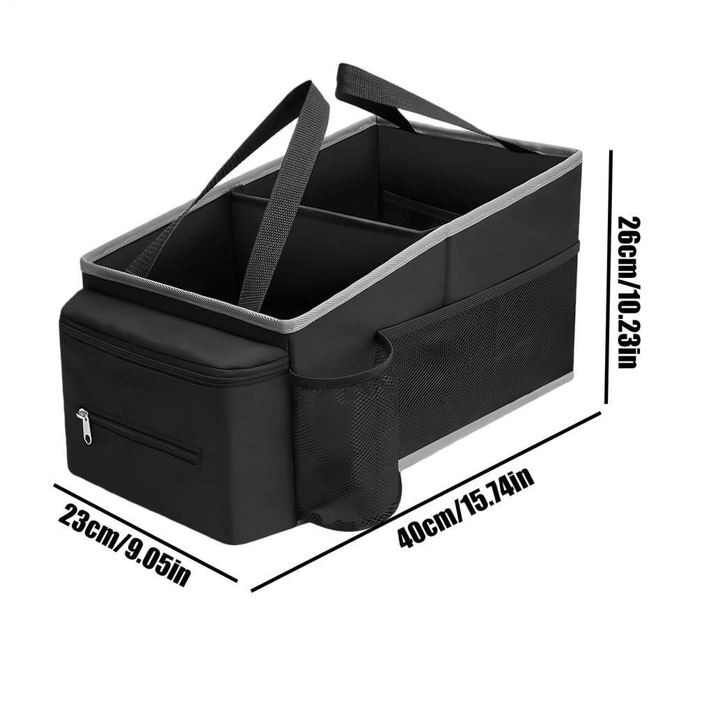 Trunk Organizer Multi Compartment Container Auto Back Seat Storage Container For Truck Sedan Pickup Scooter SUV Cargo Tools