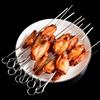 Oven Grill Cage Stainless Steel Meat Skewer Cage Heat-Resistant BBQ Roaster Non-Stick Kebab Maker Meat Skewer Oven Grill Cage