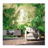 3D Wallpaper Living Room Sofa Wall Murals Modern Nordic Green Plant Wall Paper Window Pastoral Background Mural