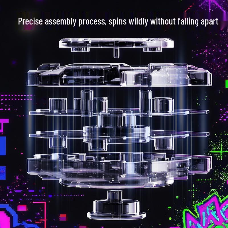 Luminous Pull-String Battle Gyro - Fun Explosive Spark Toy for Kids