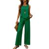 Bohemian women's sleeveless suit is suitable for daily wear, vacation sleeveless suit, spot solid color premium