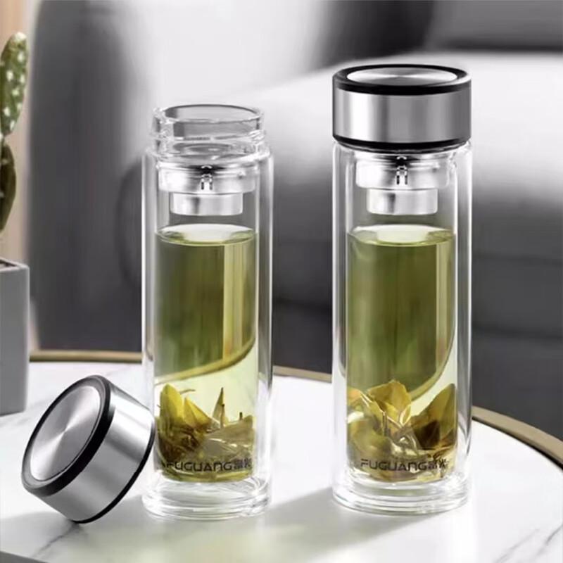 FUGUANG Mingqi G2218 Double-Layer Glass Cup