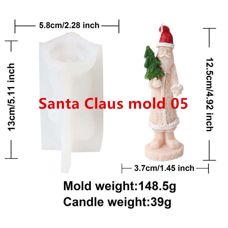 3D Santa Claus Snowman Silicone Candle Mold DIY Creative Christmas Decoration Handmade Home Decoration  Crafts