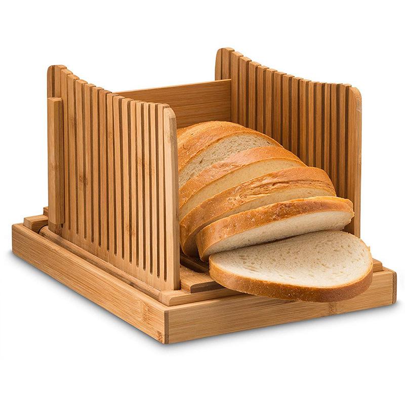 Foldable Bamboo Bread Slicer and Cutting Board