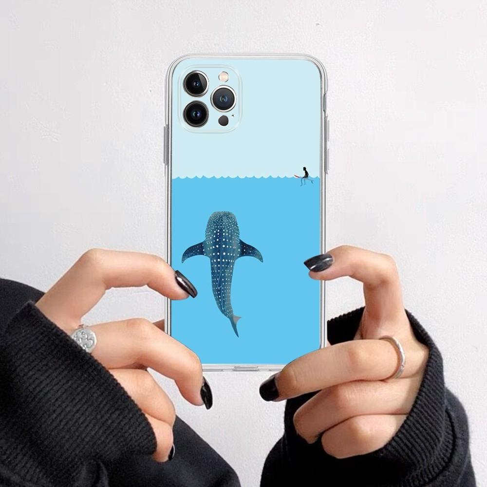 Shark Phone Case for iPhone 16 15 8 7 6 6S Plus X SE XR XS 14 11 12 13 Mini Pro Max Mobile Case
