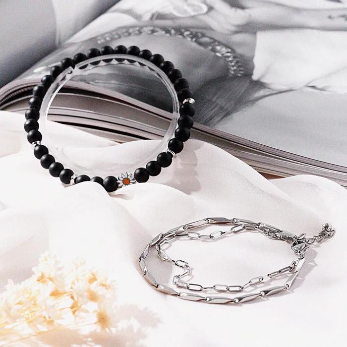 Daisyonyx 913 Prism Chain Double 1144 Bracelet Set (C2503-SE451_BK)