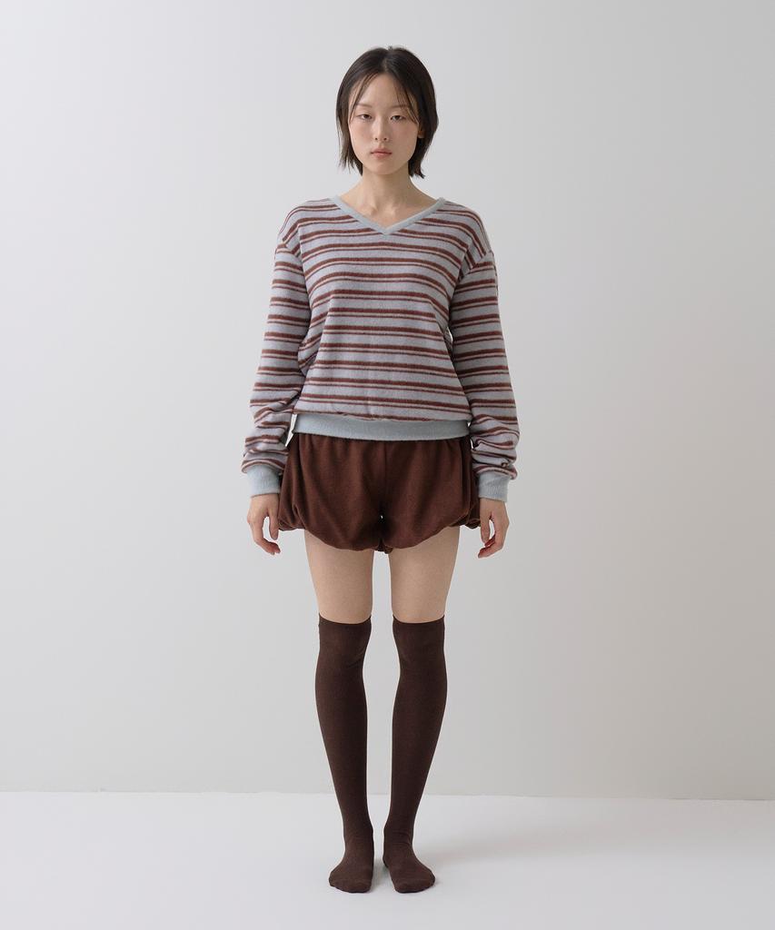 Sayu Fleece Pumpkin Shorts Brown