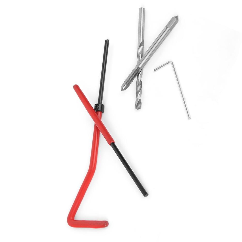 25 Pcs M4 Size Thread Repair Kit Transparent Plastic Box Metric Helicoil Kit Thread Repair Insert Kit for Automotive Repair