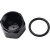 6AN Female Flare Cap Port Plug Block Off Fitting Adapter with Internal O-ring Aluminum Black