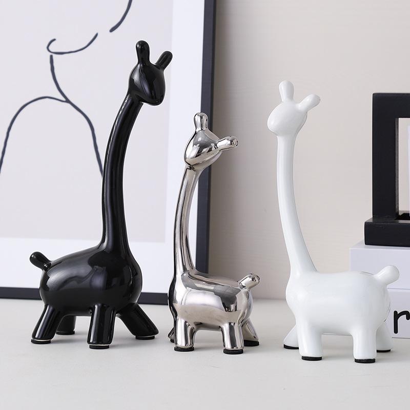 4PCS Modern Minimalist Desktop Deer Ornament Light Luxury Home Decor Foajē vīna skapis Dzīvojamās istabas radošs dekors