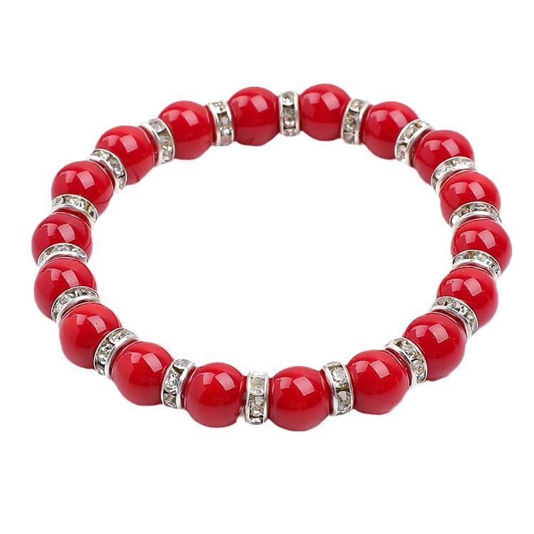 Summer Chic Rhinestone & Pearl Bracelet: Exquisite Chinese Style Crystal Glass Accessories for Women