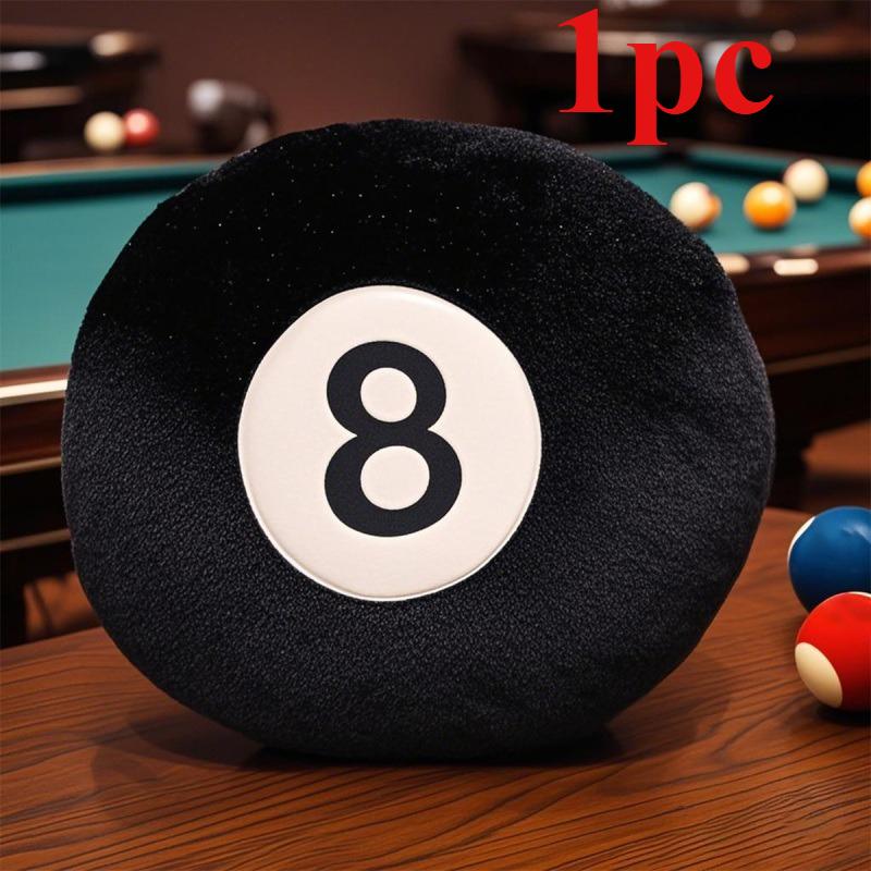

1/2/ Black 8-ball car cushion pillow soft pillow, cushion, short fleece car rest lumbar support