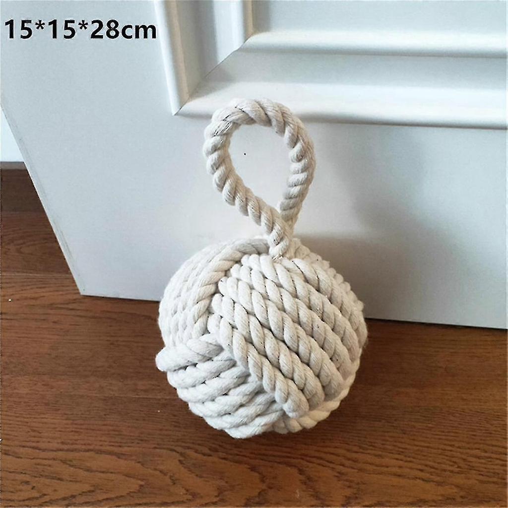 6inch Monkey Fist Rope Door Stopper Nautical Knot Decor for Tablecloth