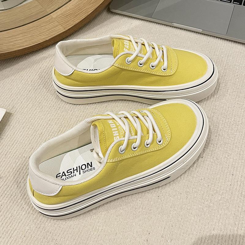 

Platform white shoes women s new summer versatile casual sports board shoes trendy niche design single shoes 35